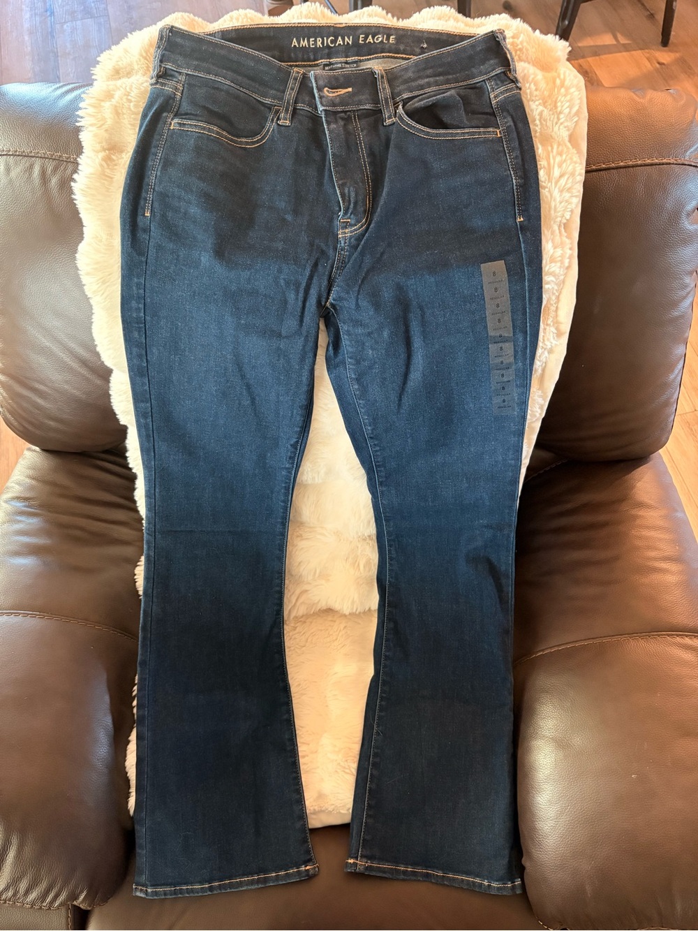 American Eagle Outfitters Women's Dark Blue Bootcut Jeans
